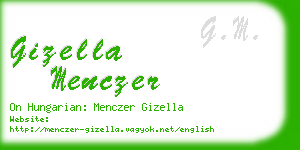 gizella menczer business card